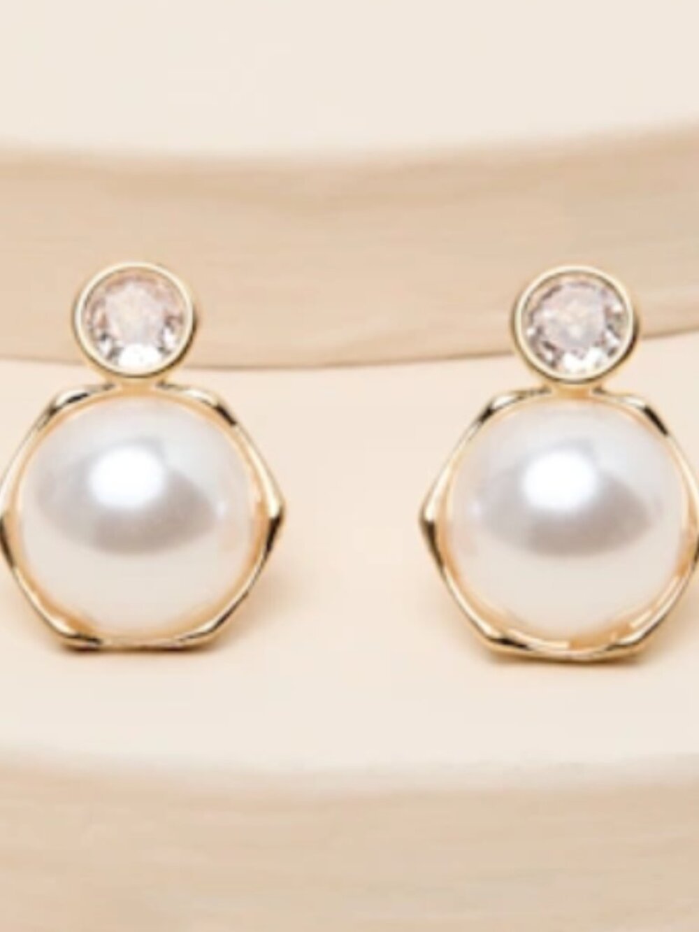 NWT - Lulus Ronnie White Pearl Stud Earrings - Size One Size